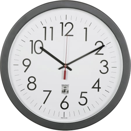 Downbeat 664501 14.5 in. Self-Set Wall Clock - White Face  Black DO3769802